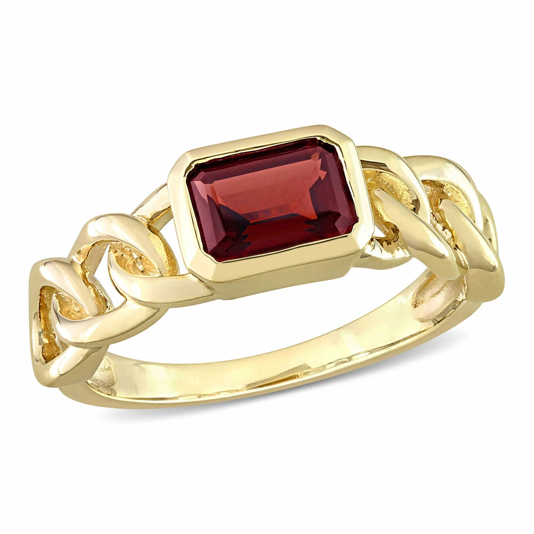 Buy โ Mimi & Max 1 1/4 CT TGW Octagon Garnet Link Ring in 10k Yellow Gold for ๐ฉ women ๐งจ 3 Buy โ Mimi & Max 1 1/4 CT TGW Octagon Garnet Link Ring in 10k Yellow Gold for ๐ฉ women ๐งจ