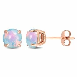 Best Pirce 💯 Mimi & Max 1 4/5 CT TGW Blue Ethiopian Opal Stud Earrings in 10K Rose Gold for 👩 women 👍
