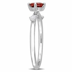 Hot Sale 🔔 Mimi & Max 3/4 CT TGW Garnet and White Topaz 3-Stone Ring in Sterling Silver for 👩 women ❤️ -Mimi & Max Shop 047a52603e6948b595f011477517cbcf b3c8d82f 9f52 4924 aac8 720495ca1f1e 1080x