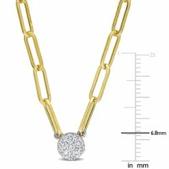Deals ✨ Mimi & Max 1/4 CT TW Diamond Cluster Pendant in 14K White Gold on a 3.3 MM Polished Paperclip Chain in 14K Yellow Gold for 👩 women 💯 -Mimi & Max Shop 0907b922d70040d899c676c1a1c7b45b 07b76c50 6908 42b4 91d9 24410ecbd77d 1080x