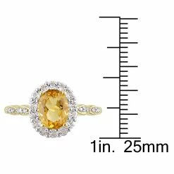 New 🥰 Mimi & Max 1 4/5 CT TGW Oval Shape Citrine, White Topaz and Diamond Accent Vintage Ring in 14k Yellow Gold for 👩 women ✔️ -Mimi & Max Shop 0e0a949c07d3402b9d0f3790a1dce30c 1080x