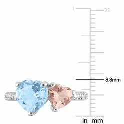 Buy ❤️ Mimi & Max 2 5/8 CT TGW Sky Blue Topaz and Morganite with 1/10 CT TW Diamond 2-Stone Toi et Moi Ring in Sterling Silver for 👩 women 🔔 -Mimi & Max Shop 0f5240b8d78547e7bdc2f898032f1e62 20abf372 fb90 4540 979e ec1556871916 1080x