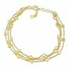 Buy 💯 Mimi & Max Multi-Strand Chain Bracelet in 18k Yellow Gold Plated Sterling Silver, 7.5 in for 👩 women 🌟 -Mimi & Max Shop 12b8b60a2bc648269f6a718476ec570c 1080x