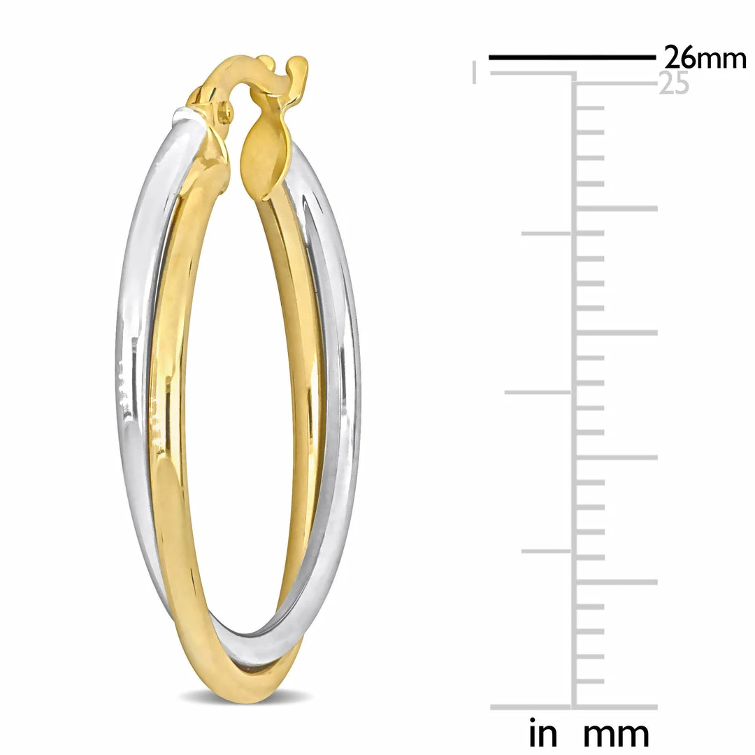 Best reviews of ✨ Mimi & Max 26 MM Crossover Hoop Earrings in 2-Tone Yellow and White 10K Gold for 👩 women 👍 4 Best reviews of ✨ Mimi & Max 26 MM Crossover Hoop Earrings in 2-Tone Yellow and White 10K Gold for 👩 women 👍 - Image 2