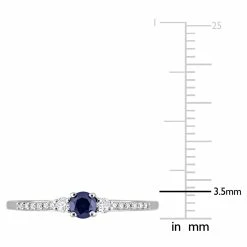 Best deal ✔️ Mimi & Max 1/3 CT TGW Created Blue and Created White Sapphire and Diamond Accent Ring in Sterling Silver for 👩 women 🎁 -Mimi & Max Shop 1bceafb7029f4a43a9c785967b9dd443 1080x