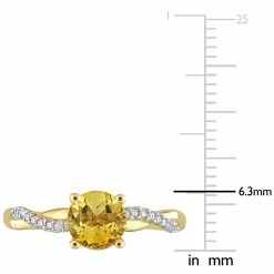 Budget 💯 Mimi & Max 1 CT TGW Citrine and 1/6 CT TW Diamond Crossover Ring in 14k Yellow Gold for 👩 women 😍 -Mimi & Max Shop 279ef684326942af91a473a4e0c05bd5 e317b402 01e3 450d a0ac cae93d232f21 1080x