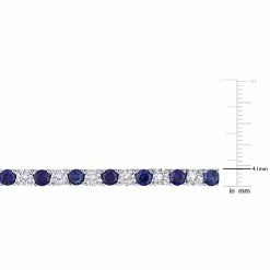 Top 10 🥰 Mimi & Max 47 1/4 CT TGW Created Blue and White Sapphire Tennis Bracelet and Necklace Set in Sterling Silver for 👩 women ⌛ -Mimi & Max Shop 289f9384e11348bc97221e3c4f4132cf 1080x