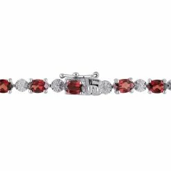 Deals 🧨 Mimi & Max 9 7/8 CT TGW Garnet and Diamond Bracelet in Sterling Silver for 👩 women 😍 -Mimi & Max Shop 28bfe7ddfa254824b80d991b3e46a304 1080x