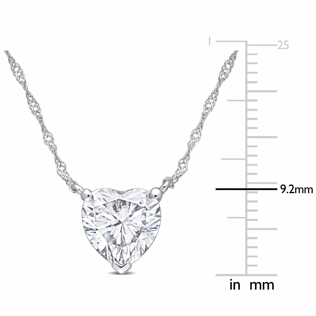 Cheapest ๐ Mimi & Max 2 CT DEW Heart Shape Created Moissanite Solitaire Pendant With Chain in 10k White Gold for ๐ฉ women โ๏ธ 4 Cheapest ๐ Mimi & Max 2 CT DEW Heart Shape Created Moissanite Solitaire Pendant With Chain in 10k White Gold for ๐ฉ women โ๏ธ - Image 2