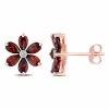 Budget ⭐ Mimi & Max 3 1/4 CT TGW Garnet and Diamond Accent Floral Stud Earrings in 10k Rose Gold for 👩 women 🔥 -Mimi & Max Shop 28e517a7941b46a1b1c8933a93926bab 1080x
