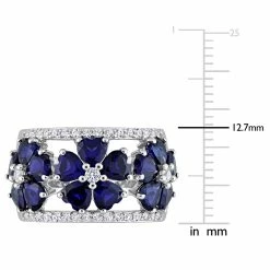 Best reviews of ✔️ Mimi & Max 4 1/2 CT TGW Created Blue and Created White Sapphire Floral Ring in Sterling Silver for 👩 women ✔️ -Mimi & Max Shop 2a4db14e3f374192b9e549d48256c197 1080x