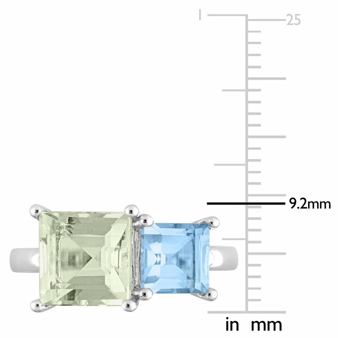 Wholesale ๐ฅฐ Mimi & Max 3 3/4 CT TGW Square Green Quartz and Sky Blue Topaz Ring in Sterling Silver for ๐ฉ women ๐ 5 Wholesale ๐ฅฐ Mimi & Max 3 3/4 CT TGW Square Green Quartz and Sky Blue Topaz Ring in Sterling Silver for ๐ฉ women ๐ - Image 3