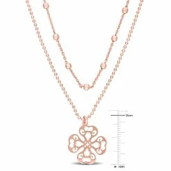 Hot Sale 🌟 Mimi & Max 2-Strand Ball Bead Chain Necklace in 18k Rose Gold Plated Sterling Silver, 19 in for 👩 women 💯 -Mimi & Max Shop 2af81a2c8d8949659ca7c2ab76baab54 1080x