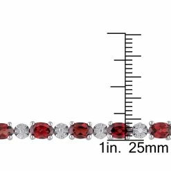 Deals 🧨 Mimi & Max 9 7/8 CT TGW Garnet and Diamond Bracelet in Sterling Silver for 👩 women 😍 -Mimi & Max Shop 2e44cbd527074a14bd50e8b471b67563 1080x