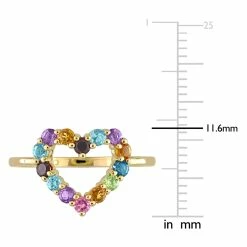 Best deal ✨ Mimi & Max 3/4 CT TGW Multi-Color Gemstones Open Heart Ring in 10k Yellow Gold for 👩 women 🌟 -Mimi & Max Shop 2e8155a5bee249bb917757496c984326 b73ddc16 8458 497c 864d f534a37ff748 1080x