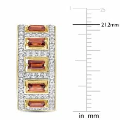 New ⭐ Mimi & Max 2 7/8 CT TGW Baguette Garnet and White Topaz Hoop Earrings in Yellow Plated Sterling Silver for 👩 women 🎁 -Mimi & Max Shop 316588d03ba148848abe22ed0e049f2a 168ac516 208f 4f93 84be d7a901d75428 1080x