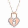 Outlet ❤️ Mimi & Max 1/5 CT TW Diamond Heart Lock Pendant with Chain in Rose Plated Sterling Silver for 👩 women 🛒 -Mimi & Max Shop 37e1c211955e47fba3965125c9361ef2 2685f434 6455 443e 814e 6adba718bb3a 1080x