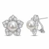 Best deal ⭐ Mimi & Max 8.5-9 MM Freshwater Cultured Pearl and 2 3/4 CT TGW Created White Sapphire Floral Earrings in Sterling Silver for 👩 women 😍 -Mimi & Max Shop 3dd03f9fc11347ecaa772333d78e9ea7 656be895 0094 4002 bc94 f2c6c14e4204 1080x