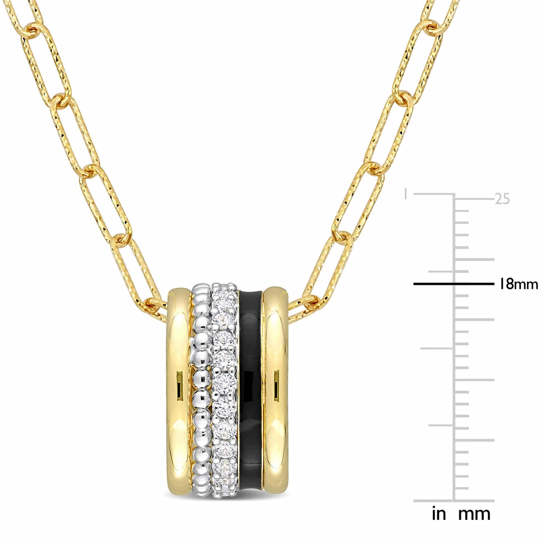 Cheapest ๐ Mimi & Max 4/5 CT TGW Created White Sapphire Multi-Textured Circular Pendant with Chain in Yellow Plated Sterling Silver for ๐ฉ women ๐ 4 Cheapest ๐ Mimi & Max 4/5 CT TGW Created White Sapphire Multi-Textured Circular Pendant with Chain in Yellow Plated Sterling Silver for ๐ฉ women ๐ - Image 2