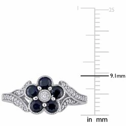 Budget ✔️ Mimi & Max 3/4 CT TGW Blue Sapphire and 1/6 CT TW Diamond Floral Engagement Ring in 10K White Gold for 👩 women 🛒 -Mimi & Max Shop 404bda99f76e4e3f9636a3dff17929db 378d3569 c625 4d34 a930 98cdd47cb431 1080x