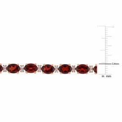 Top 10 🧨 Mimi & Max 19 5/8 CT TGW Garnet and White Sapphire Tennis Bracelet in Rose Plated Sterling Silver for 👩 women 🧨 -Mimi & Max Shop 4055946b80d444568d5aea3da6024d6b 1080x
