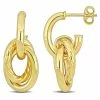 Cheap 👍 Mimi & Max Open Huggie Hoop with Open Oval Drop Earrings in 10K Yellow Gold for 👩 women 🥰