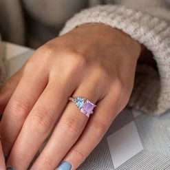 Promo 👍 Mimi & Max 3 5/8 CT TGW Sky Blue Topaz and Pink Amethyst 2-Stone Toi et Moi Ring in Sterling Silver for 👩 women ⭐ -Mimi & Max Shop 46384934a6bb4f098e00dfc97a0694c5 75afef7e d349 4e93 9968 a6016919e444 1080x