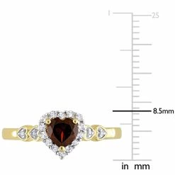 Buy 🎉 Mimi & Max 5/8 CT TGW Heart Shaped Garnet and Diamond Accent Halo Promise Ring in Yellow Plated Sterling Silver for 👩 women 👍 -Mimi & Max Shop 46c241ef944647e990737ea60cc689b0 b5abb812 8b8c 482e a012 f02a74f32690 1080x