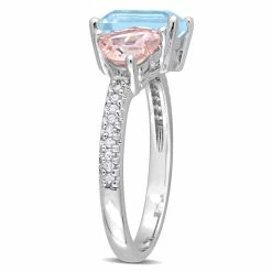 Buy 🎁 Mimi & Max 2 5/8 CT TGW Sky Blue Topaz and Morganite with 1/10 CT TW Diamond 2-Stone Toi et Moi Ring in Sterling Silver for 👩 women 😀 -Mimi & Max Shop 48adb25d80a747ea9c3e5ac1fb80e340 dca92d09 1e8e 408f aeab 0d8078cfae7a 1080x