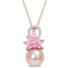 Buy 🎉 Mimi & Max 9.5-10 MM Cultured Freshwater Pearl and 1/2 CT TGW Pink Sapphire andnd Diamond Accent Flower Pendant with Chain in 14k Rose Gold for 👩 women ⌛ -Mimi & Max Shop 4eccce00ab9a4abea095b0c9f2e740c2 1080x