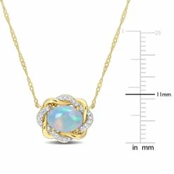 Discount 🎉 Mimi & Max 3/4 CT TGW Ethiopian Blue Opal and 1/10 CT TW Diamond Interlaced Halo Necklace 10K Yellow Gold for 👩 women ✔️ -Mimi & Max Shop 4f8eb4dc9eff4d86a92edebc1ba6f862 15c4c389 c5f0 473e b3fe d7fb18120dc1 1080x