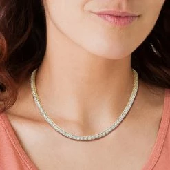 Wholesale ✔️ Mimi & Max 33 CT TGW Created White Sapphire Tennis Necklace with Extender in Yellow Plated Sterling Silver for 👩 women 🤩 -Mimi & Max Shop 50a4b78bf95743bcbf3e40e4ff39ef37 817f7ae1 6b72 4905 9b1f 94f034d05108 1080x