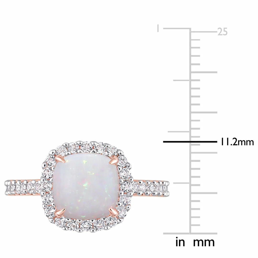 Promo 🎁 Mimi & Max 2 3/8 CT TGW Opal White Topaz Fashion Ring 10K Rose Gold for 👩 women 👍 5 Promo 🎁 Mimi & Max 2 3/8 CT TGW Opal White Topaz Fashion Ring 10K Rose Gold for 👩 women 👍 - Image 3