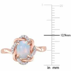 Promo 👍 Mimi & Max 3/4 CT TGW Ethiopian Blue Opal and 1/10 CT TW Diamond Interlaced Halo Ring in 10K Rose Gold for 👩 women ✔️ -Mimi & Max Shop 55719de293c24683b2b60ea4e5de8065 649d43ca 142e 4992 9684 d090a68689be 1080x
