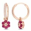Best Pirce 👍 Mimi & Max 1 1/10 CT TGW White Sapphire Ruby and 1/8 CT TW Diamond Floral Hoop Earrings in 10k Rose Gold for 👩 women 🎁 -Mimi & Max Shop 56d629d46526450097a8277b2d235146 9ff2e00b 3658 4e61 b321 cc52596c0bcf 1080x