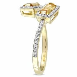 Budget 🎉 Mimi & Max 3/4 CT TGW Baguette Cut Citrine and 1/4 CT TW Diamond Open Ring in 14k Yellow Gold for 👩 women 🔥 -Mimi & Max Shop 57ac4bb87073429dbade5b6c9f074145 980108d8 91c5 4509 b7c7 f515e640e73f 1080x