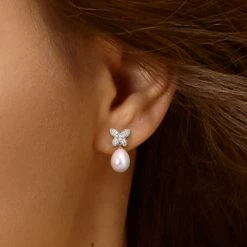 Outlet 🥰 Mimi & Max 8.5-9 MM Freshwater Cultured Pearl and 1/8 CT TDW Diamond Butterfly Drop Earrings in 10k Yellow Gold for 👩 women ✔️ -Mimi & Max Shop 57b595851b7a45ada7d65f486cd21542 84f3194d a02d 41dc bb65 3cc59772ca82 1080x