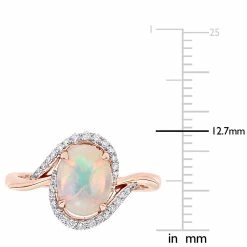 Wholesale 🎉 Mimi & Max 1 CT TGW Ethiopian Blue Opal and 1/7 CT TW Diamond Oval Halo Twist Ring in 10K Rose Gold for 👩 women 😉 -Mimi & Max Shop 591c19bfcee74a1c8aaa1f0a3841b8ea 3d19342a 494b 43df 90e3 82272ca5f812 1080x