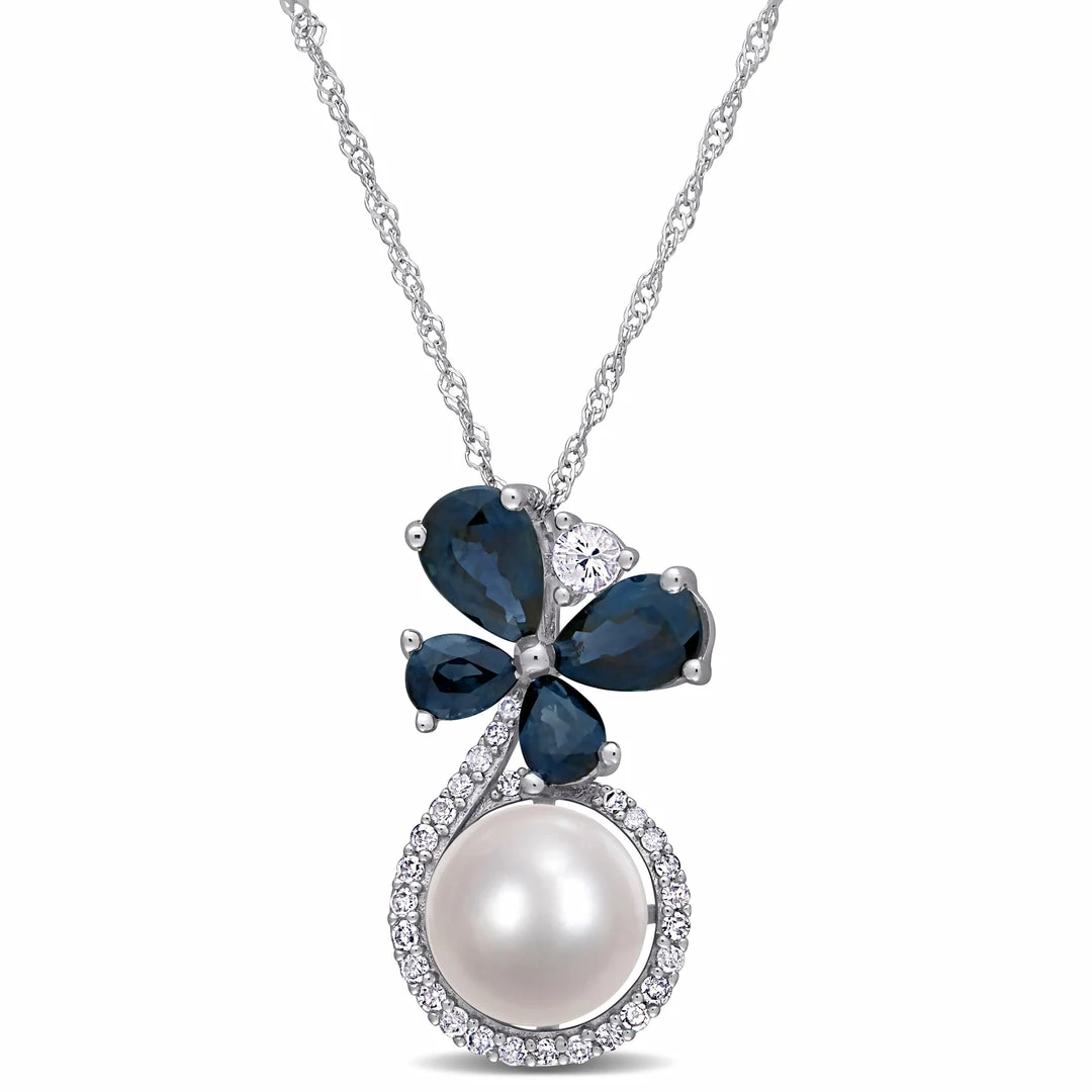 Outlet ๐ Mimi & Max 7.5-8 MM Cultured Freshwater Pearl and Sapphire White Sapphire and 1/8 CT TW Diamond Butterfly Drop Necklace in 10k White Gold for ๐ฉ women ๐งจ 3 Outlet ๐ Mimi & Max 7.5-8 MM Cultured Freshwater Pearl and Sapphire White Sapphire and 1/8 CT TW Diamond Butterfly Drop Necklace in 10k White Gold for ๐ฉ women ๐งจ