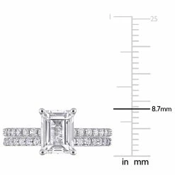 Coupon 🧨 Mimi & Max 2 3/4 CT TGW Emerald Cut Created White Sapphire Engagement Ring and Matching Eternity Ring 2pc Set in 10K White Gold for 👩 women 👍 -Mimi & Max Shop 5c5f7da71dc740d69977d3433ef235e7 dbd7ac0b 8fdf 4b2d 91eb 5804959bb735 1080x