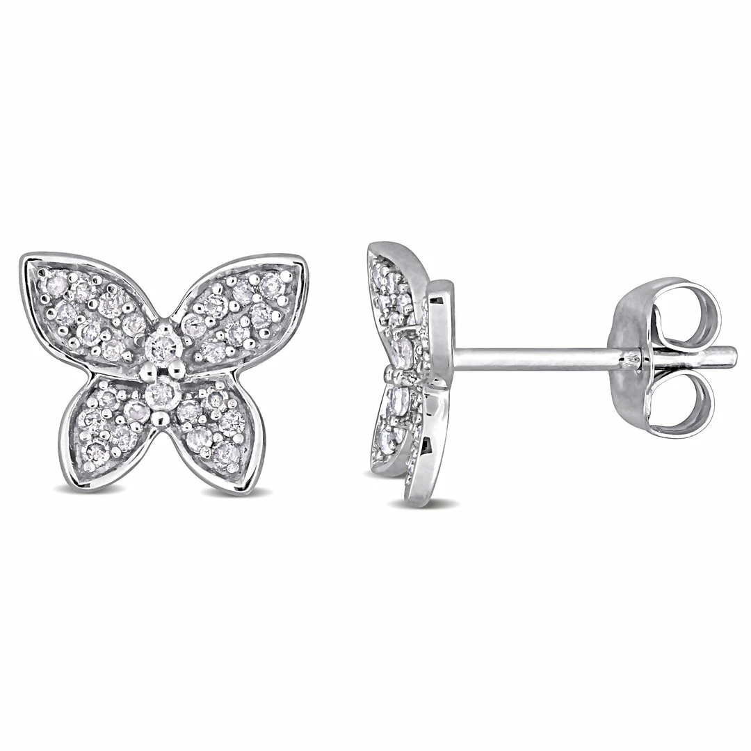 Flash Sale โ Mimi & Max 1/5 CT TW Diamond Butterfly Stud Earrings in 10K White Gold for ๐ฉ women ๐ฅฐ 3 Flash Sale โ Mimi & Max 1/5 CT TW Diamond Butterfly Stud Earrings in 10K White Gold for ๐ฉ women ๐ฅฐ