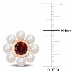 Budget 🎁 Mimi & Max 3.5-4mm Freshwater Cultured Pearl and 1 1/5 CT TGW Garnet Floral Stud Earrings in 10k Rose Gold for 👩 women 💯 -Mimi & Max Shop 64ce3b9d825e45d583c6816c56d52271 81e3e9b2 3c3a 4c19 888e 2017d01b903a 1080x