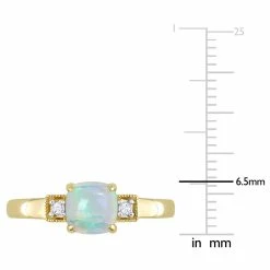 Top 10 ⭐ Mimi & Max 1 1/5 CT TGW Cushion Shape Blue Ethiopian Opal and Diamond Accent Ring in 10K Yellow Gold for 👩 women 🎁 -Mimi & Max Shop 68bf93528f7b44bdb1b8a04f3fe8aca9 1080x