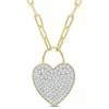 Best Pirce 🔥 Mimi & Max 4 1/2 CT TGW Created White Sapphire Heart Pave Pendant with Chain in Yellow Plated Sterling Silver for 👩 women 😀 2 Best Pirce 🔥 Mimi & Max 4 1/2 CT TGW Created White Sapphire Heart Pave Pendant with Chain in Yellow Plated Sterling Silver for 👩 women 😀 -Mimi & Max Shop 6a717e956b6e4598954552e689625259 ca21e440 bf5a 4003 9018 2de5115b00f3 1080x