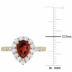Promo ⌛ Mimi & Max 1 7/8 CT TGW Pear Shape Garnet and White Topaz and Diamond-Accent Halo Ring in 10k Yellow Gold for 👩 women 🤩 -Mimi & Max Shop 6b5c37e46a604baf9166fd15a58fd0d0 9725517e 7b9b 497b 8187 ce4a54b8aff9 1080x