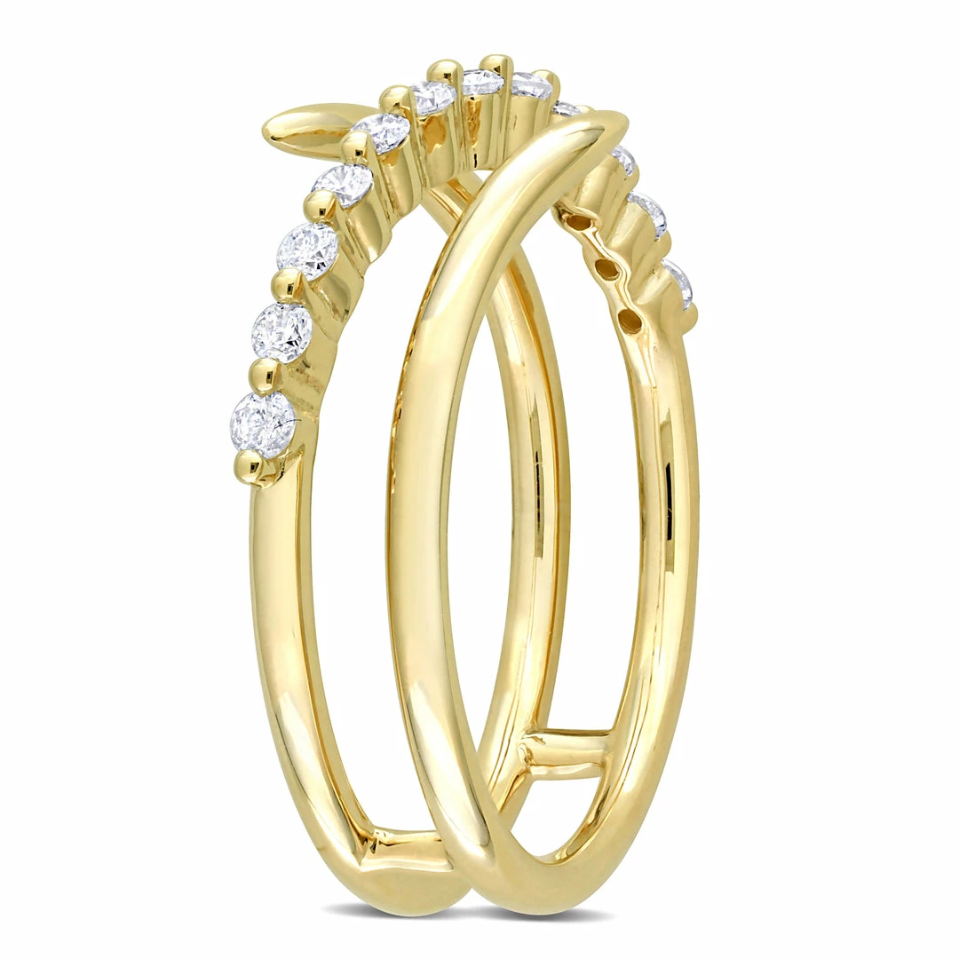 Wholesale 😍 Mimi & Max 1/4 CT TW Diamond Coil Ring in 10K Yellow Gold for 👩 women ⭐ 4 Wholesale 😍 Mimi & Max 1/4 CT TW Diamond Coil Ring in 10K Yellow Gold for 👩 women ⭐ - Image 2