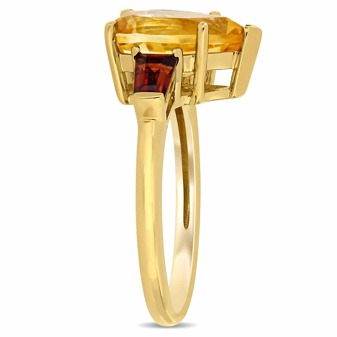 Flash Sale ๐คฉ Mimi & Max 3 1/2 CT TGW Citrine Garnet Pear-Shaped 3-Stone Ring in 14k Yellow Gold for ๐ฉ women ๐ 4 Flash Sale ๐คฉ Mimi & Max 3 1/2 CT TGW Citrine Garnet Pear-Shaped 3-Stone Ring in 14k Yellow Gold for ๐ฉ women ๐ - Image 2