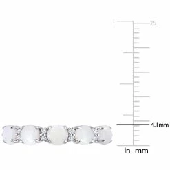 Hot Sale 👍 Mimi & Max 1 CT TGW Opal and White Topaz Semi Eternity Ring in Sterling Silver for 👩 women ✨ -Mimi & Max Shop 74fb2e32a04a4a9794c5190a5c927392 ae60f90d 881b 43d7 9a60 cfc86550b324 1080x