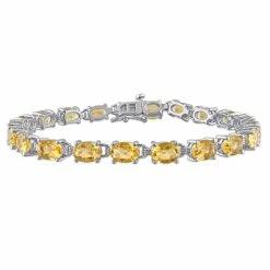 Buy 🔥 Mimi & Max 14 3/4 CT TGW Citrine Bracelet in Sterling Silver for 👩 women 😀