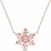 Discount 🛒 Mimi & Max 2 3/8 CT TGW Morganite and Diamond Accent Floral Pendant with Chain in 10k Rose Gold for 👩 women 👍